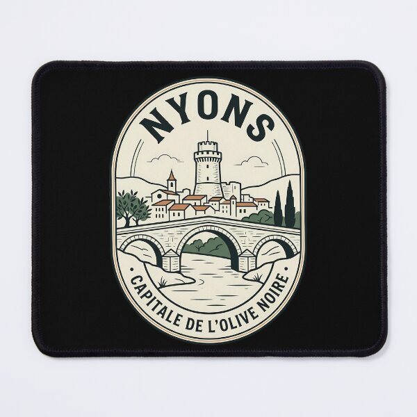 Item preview, Nyons France Black Olive Capital Vintage Travel Emblem designed and sold by k3rstman1.