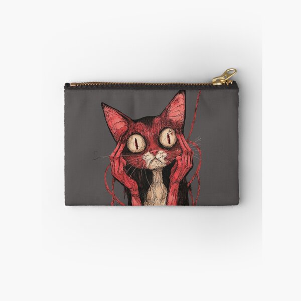Item preview, Creepy Red Samurai Cat | Japanese Gothic Ink Art designed and sold by WISDOMCHARLES.