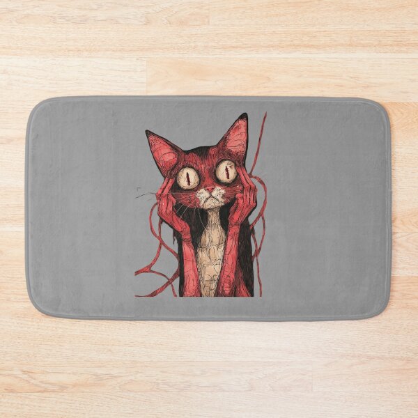 Item preview, Creepy Red Samurai Cat | Japanese Gothic Ink Art designed and sold by WISDOMCHARLES.