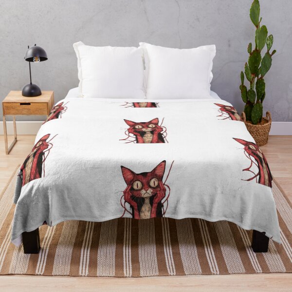Item preview, Creepy Red Samurai Cat | Japanese Gothic Ink Art designed and sold by WISDOMCHARLES.