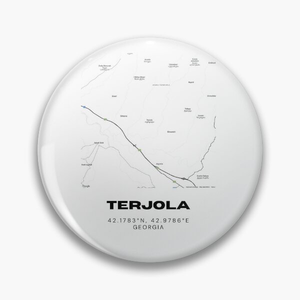 Item preview, Terjola Georgia Minimalist City Map with Coordinates | Modern Street Map Art Print designed and sold by RM-Journey.