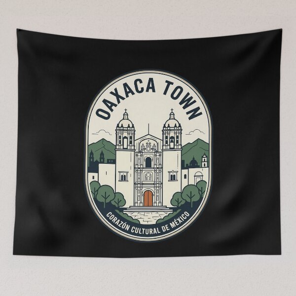 Item preview, Oaxaca Town Mexico Vintage Travel Emblem designed and sold by k3rstman1.