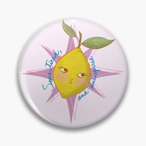 Item preview, Sour Tired and Uninspired Funny Lemon Retrô Art designed and sold by Pop & Punch.
