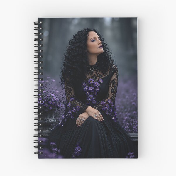 Item preview, Purple Moon Garden Witch | Dark Floral Gothic Beauty designed and sold by WhimsyWink.