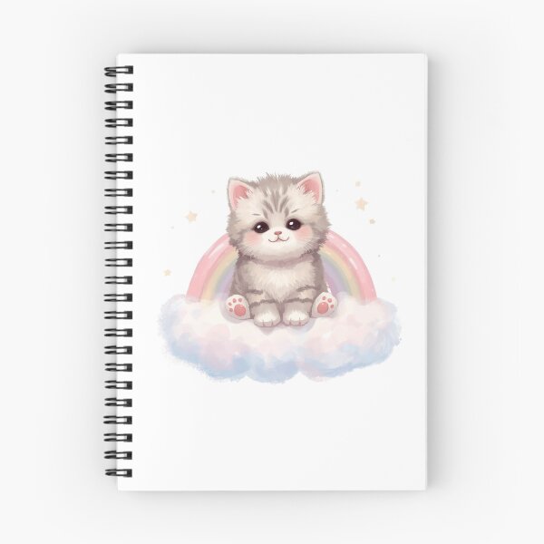 Item preview, Fluffy Kitten Sitting on Rainbow Cloud designed and sold by Oddifys.