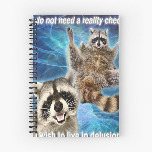 Item preview, I do not need a reality check, I wish to live in delusion - funny raccoon quote Active Retro Raccoon designed and sold by CallahanRe.