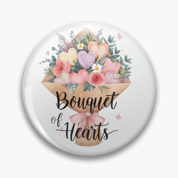 Item preview, Bouquet of Hearts | Cute Floral Heart Bouquet Design designed and sold by Cartoon art with a purpose ❤️ Supporting Althea’s friends .