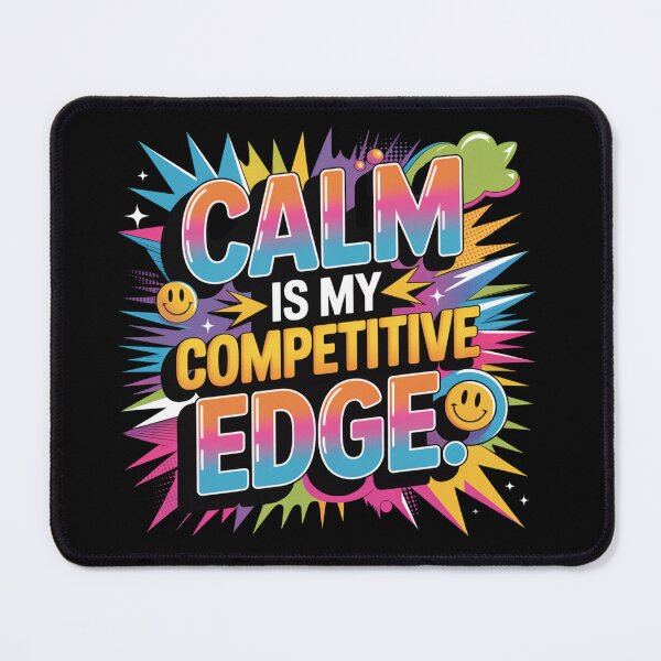Item preview, Calm Is My Competitive Edge Typography. Motivational Mindset Quote Retro Colorful Graphic T-Shirt Sticker designed and sold by Aarvya Fashion Club ( A.F.C ).