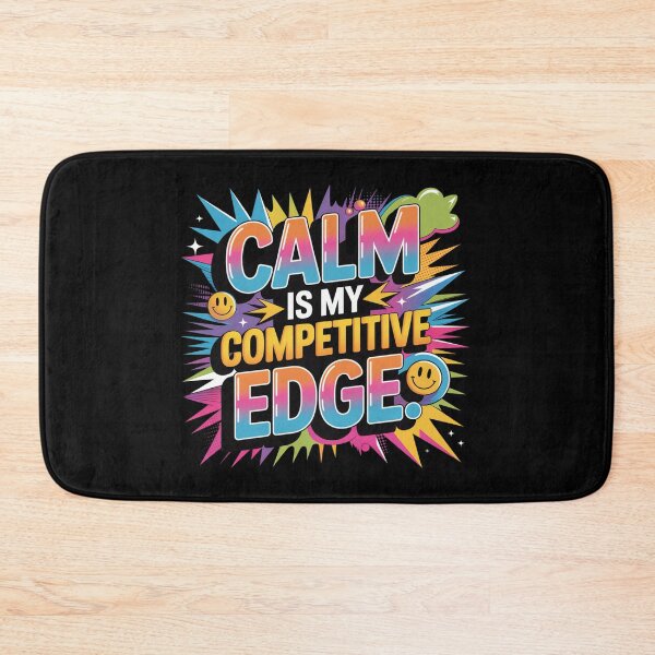 Item preview, Calm Is My Competitive Edge Typography. Motivational Mindset Quote Retro Colorful Graphic T-Shirt Sticker designed and sold by Aarvya Fashion Club ( A.F.C ).