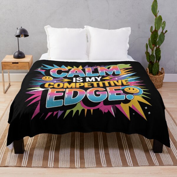Item preview, Calm Is My Competitive Edge Typography. Motivational Mindset Quote Retro Colorful Graphic T-Shirt Sticker designed and sold by Aarvya Fashion Club ( A.F.C ).
