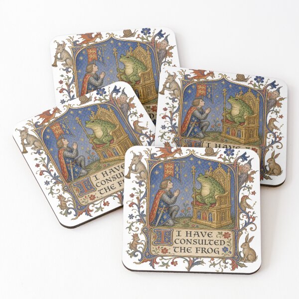 Item preview, I Have Consulted the Frog Medieval Frog Meme | Illuminated Manuscript Art designed and sold by Fernhaven.