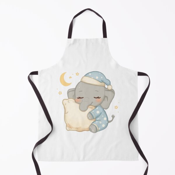 Item preview, A Sleepy Baby Elephant - Kawaii Hugging a Fluffy Pillow designed and sold by DigitfanStudio.