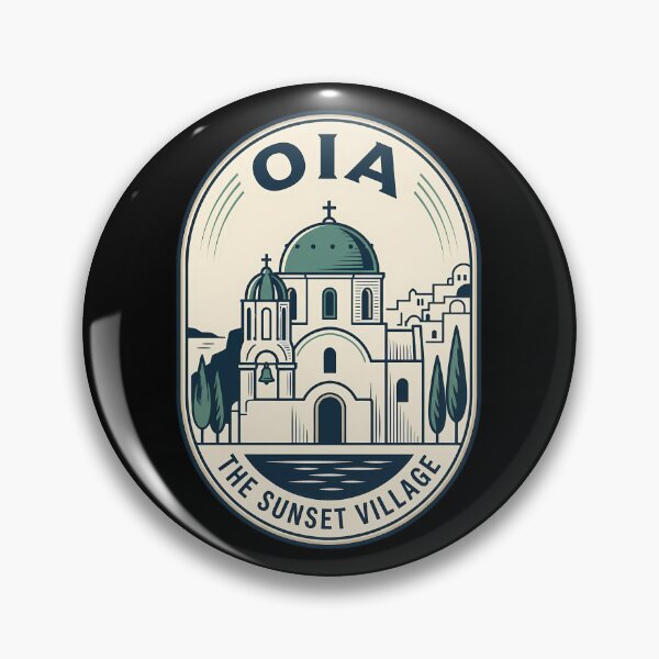 Item preview, Oia Santorini Greece Vintage Travel Emblem designed and sold by k3rstman1.