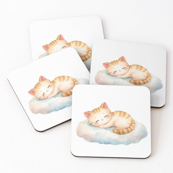 Item preview, Sleeping Watercolor Cat on Cloud designed and sold by Oddifys.
