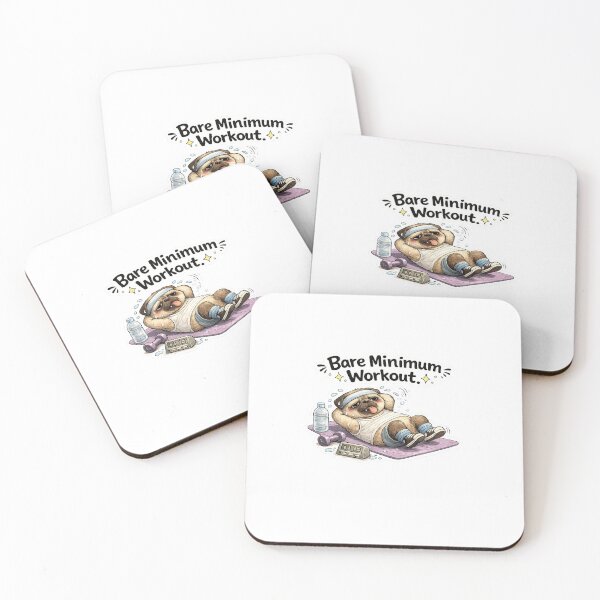 Item preview, Bare Minimum Workout Pug Sticker | Funny Gym Dog Meme designed and sold by Doodle ⭐⭐⭐⭐⭐.
