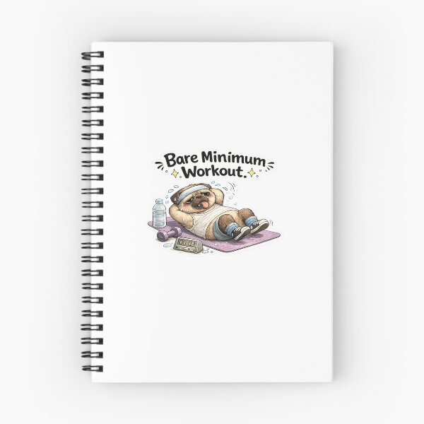 Item preview, Bare Minimum Workout Pug Sticker | Funny Gym Dog Meme designed and sold by Doodle ⭐⭐⭐⭐⭐.