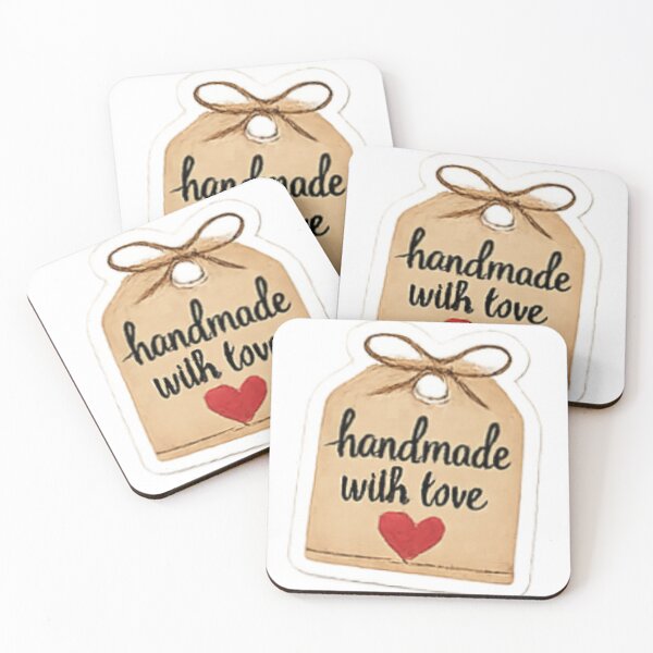Artikelvorschau, Handgefertigt mit Liebe – Rustikales Etikett aus Kraftpapier entworfen und verkauft von sadedream.