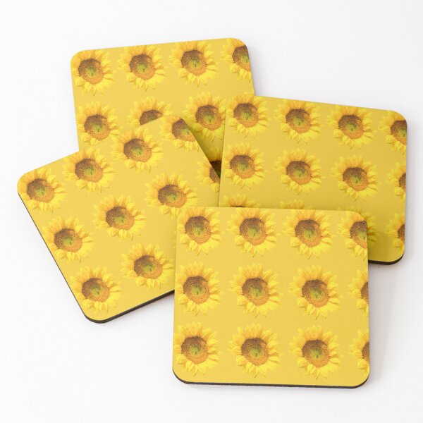 Item preview, Sunflower on yellow background  designed and sold by happytraveller1.