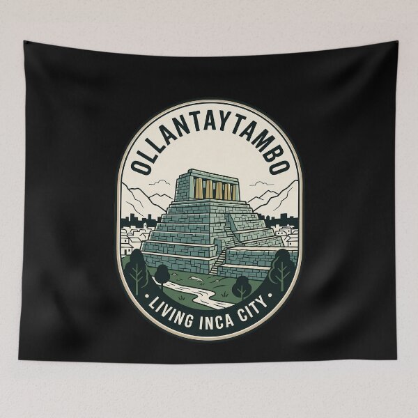 Item preview, Ollantaytambo Peru Living Inca City Vintage Travel Emblem designed and sold by k3rstman1.
