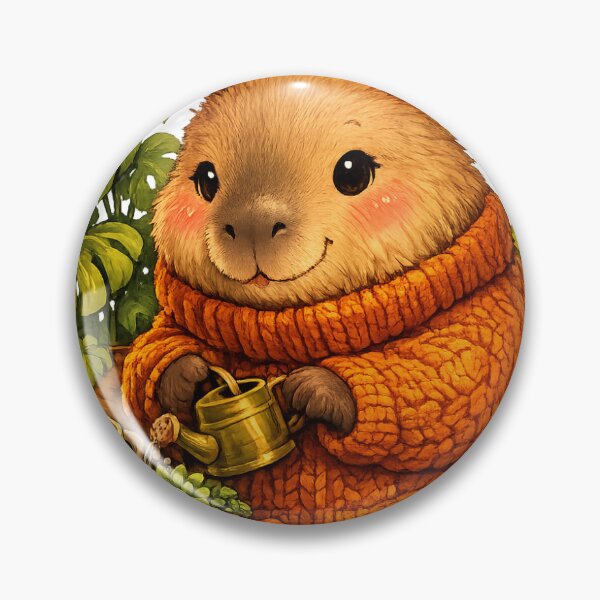 Item preview, Cozy Plant Lover Capybara | Cute Cottagecore Plant Illustration designed and sold by Cozy Art for Cozy Souls.