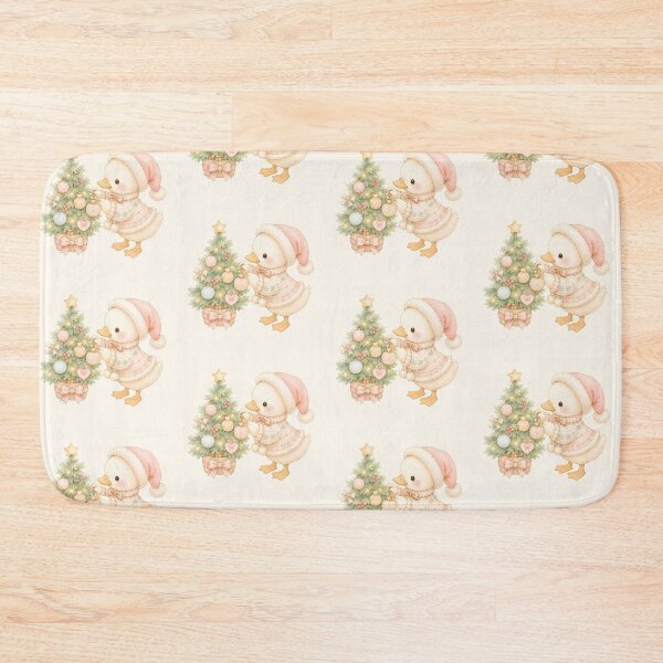 Item preview, Cute Christmas Duck Decorating Tree | Pastel Holiday Duck Watercolor designed and sold by looplandger.