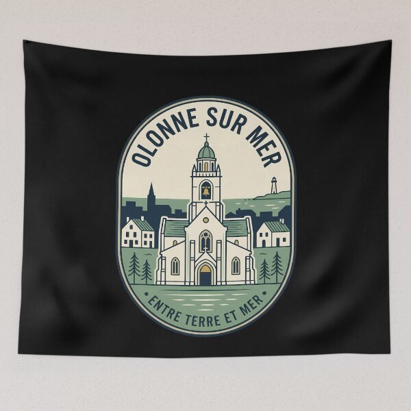 Item preview, Olonne Sur Mer France Vintage Travel Emblem designed and sold by k3rstman1.
