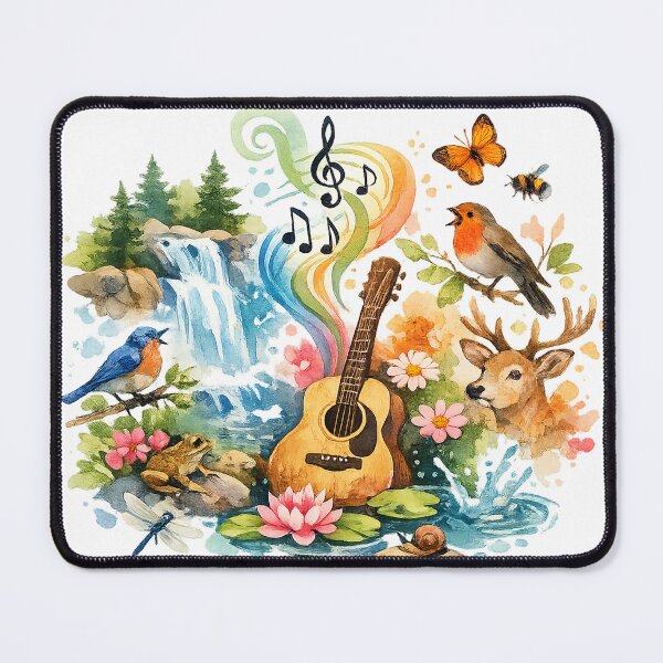 Item preview, Nature's Sound Abstract Watercolor Art designed and sold by odkocreative.