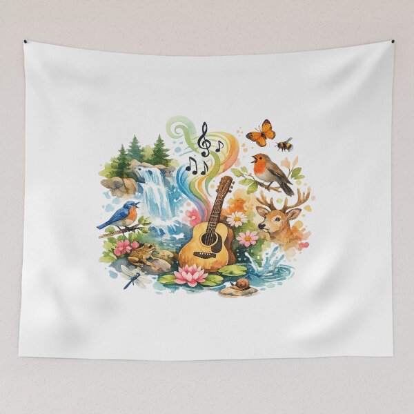 Item preview, Nature's Sound Abstract Watercolor Art designed and sold by odkocreative.