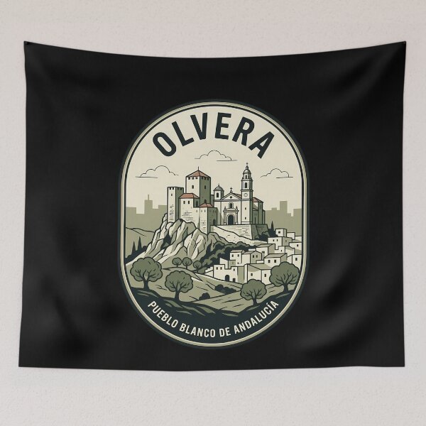 Item preview, Olvera Andalusia Spain Vintage Travel Emblem designed and sold by k3rstman1.