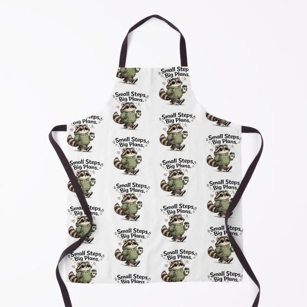 Item preview, Small Steps Big Plans Raccoon Sticker | Cute Motivational Raccoon designed and sold by Doodle ⭐⭐⭐⭐⭐.