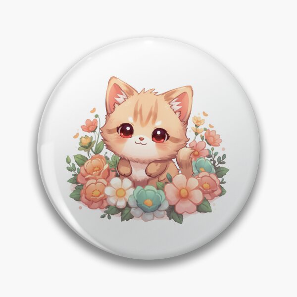 Item preview, Cute Fluffy Kitten Sitting in Flower Garden designed and sold by Oddifys.