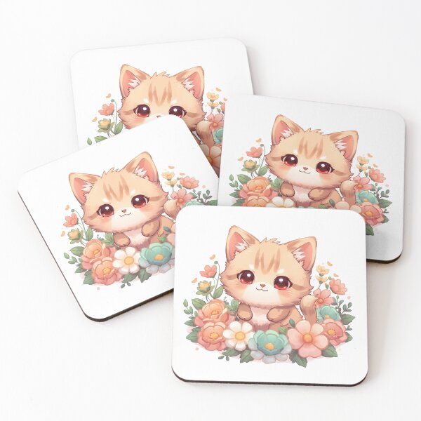 Item preview, Cute Fluffy Kitten Sitting in Flower Garden designed and sold by Oddifys.