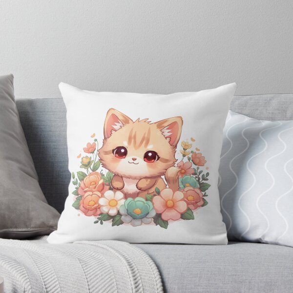 Item preview, Cute Fluffy Kitten Sitting in Flower Garden designed and sold by Oddifys.