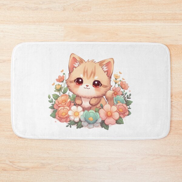 Item preview, Cute Fluffy Kitten Sitting in Flower Garden designed and sold by Oddifys.