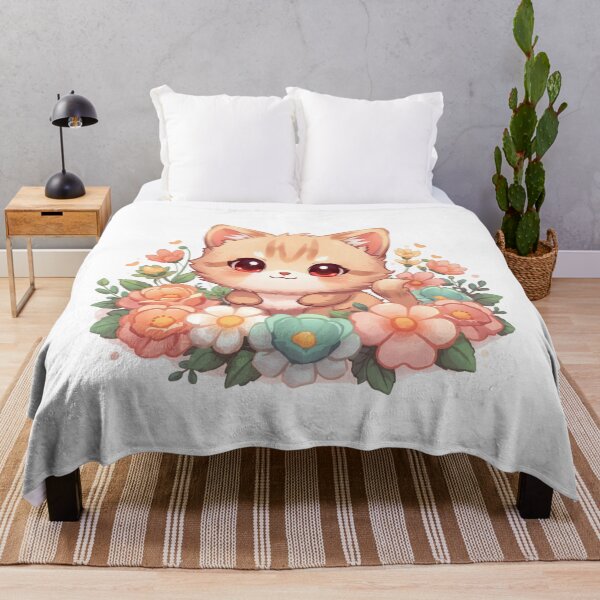 Item preview, Cute Fluffy Kitten Sitting in Flower Garden designed and sold by Oddifys.