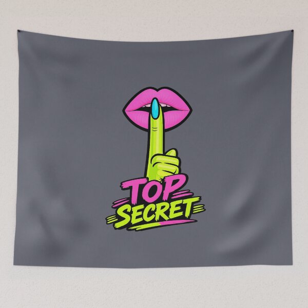 Item preview, Top Secret Shhh Lips Pop Art Graphic T-Shirt designed and sold by Aimetoi.
