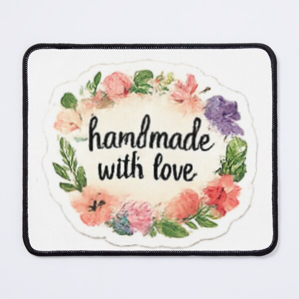 Item preview, Handmade with Love - Floral Border Label designed and sold by sadedream.