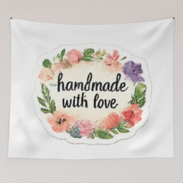 Item preview, Handmade with Love - Floral Border Label designed and sold by sadedream.
