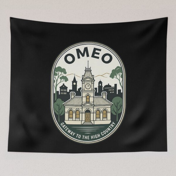 Item preview, Omeo Victoria Australia Vintage Travel Emblem designed and sold by k3rstman1.