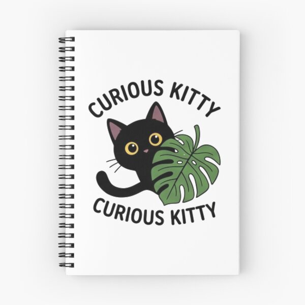 Item preview, Curious Kitty Cute Black Cat Monstera Leaf designed and sold by Rehnair.