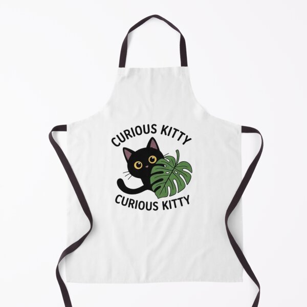 Item preview, Curious Kitty Cute Black Cat Monstera Leaf designed and sold by Rehnair.