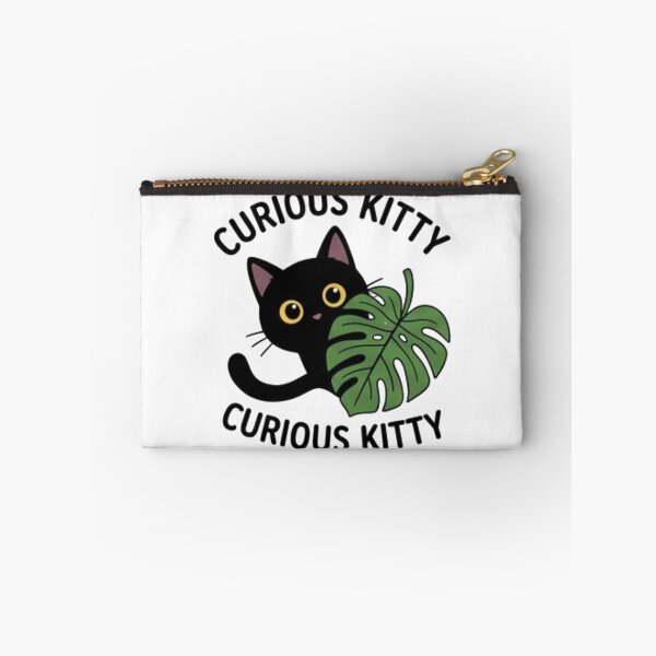 Item preview, Curious Kitty Cute Black Cat Monstera Leaf designed and sold by Rehnair.