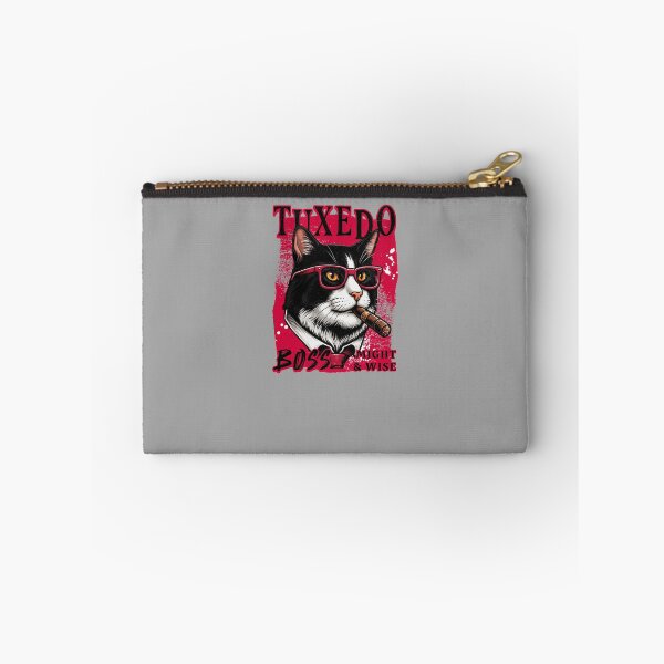 Item preview, Tuxedo Cat Boss Design – Funny Tuxedo Cat with Cigar Mafia Style designed and sold by PixelsPaws.