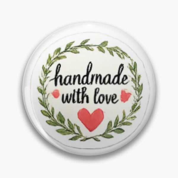 Item preview, Handmade with Love - Green Leaf Wreath Label designed and sold by sadedream.
