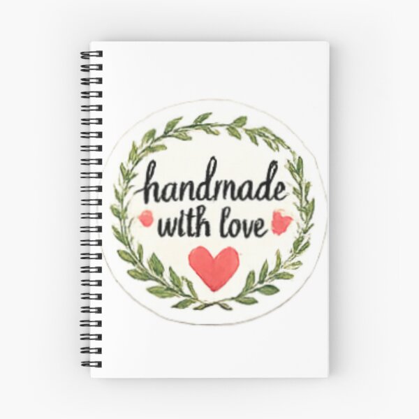 Item preview, Handmade with Love - Green Leaf Wreath Label designed and sold by sadedream.