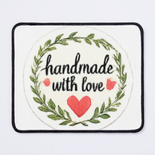 Item preview, Handmade with Love - Green Leaf Wreath Label designed and sold by sadedream.