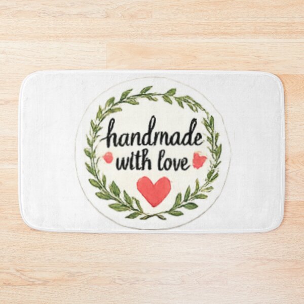Item preview, Handmade with Love - Green Leaf Wreath Label designed and sold by sadedream.