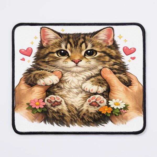 Item preview, Beautiful Cat in Loving Hands | Cute Kitten T-Shirt & Hoodie Design | Pet Lover Graphic Tee designed and sold by Lifehackerplus1.