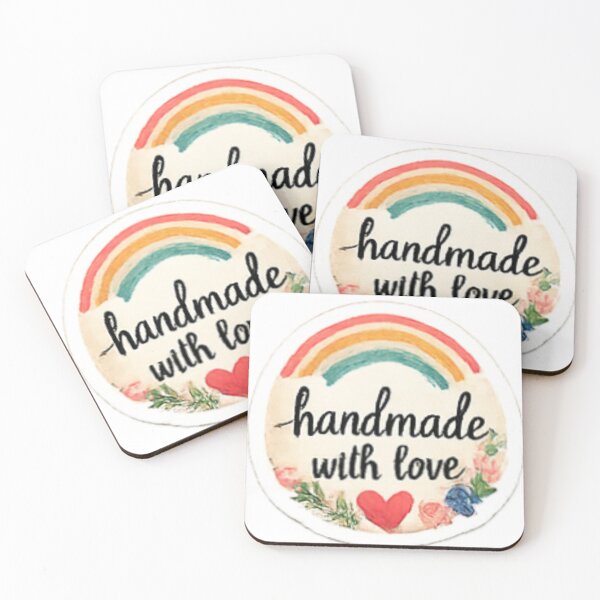Item preview, Handmade with Love - Rainbow Craft Label designed and sold by sadedream.