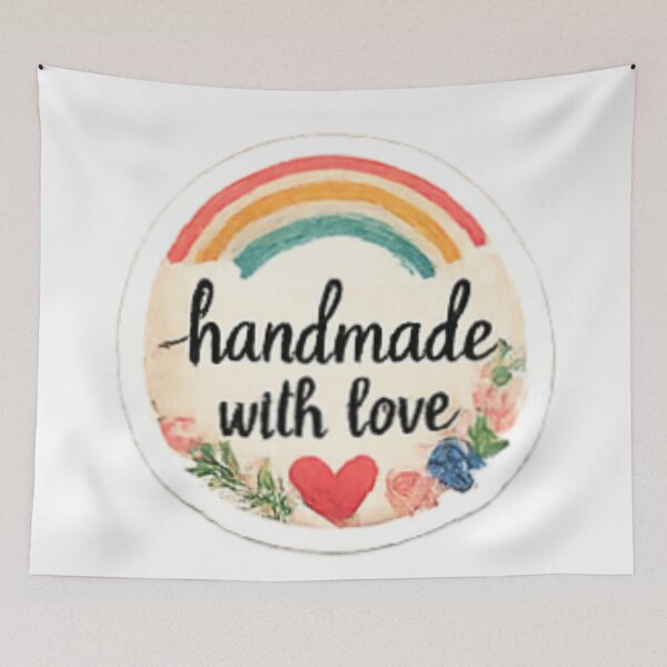 Item preview, Handmade with Love - Rainbow Craft Label designed and sold by sadedream.
